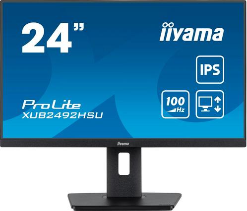 Iiyama ProLite XUB2492HSU-B6 Zwart 23,8 Full HD monitor, Computers en Software, Monitoren, IPS, Refurbished, Full HD, 101 t/m 150 Hz