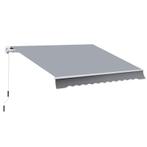 Luifel, Zonwering, Intrekbaar, Met Handslinger, Metalen Fram, Tuin en Terras, Parasols, Nieuw, Verzenden