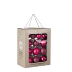 Kerstballen Set - 26 Stuks - Ø7 cm - Glas - Fuchsia, Diversen, Kerst, Verzenden, Nieuw