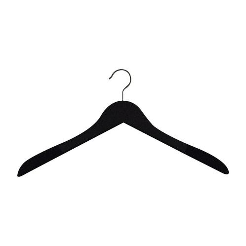 Hanger black Helena 44 cm Flock covered, Zakelijke goederen, Kantoor en Winkelinrichting | Winkel en Inventaris
