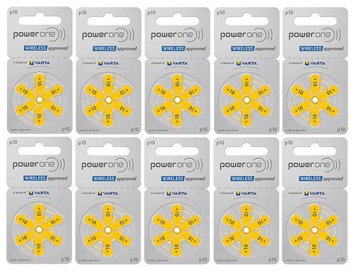 PowerOne Hoorapparaat batterij P10 geel (60 stuks), Diversen, Verpleegmiddelen, Nieuw, Ophalen of Verzenden