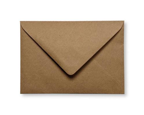 Envelop 11 x 15.6 cm Kraft Donkerbruin, Hobby en Vrije tijd, Kaarten | Zelf maken, Verzenden