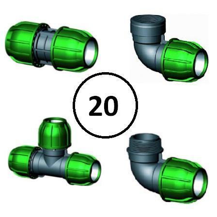 Klemkoppeling tyleen 20mm, Tuin en Terras, Tuinsproeiers, Ophalen of Verzenden