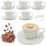 Bella Fiore Porseleinen Koffiekopjes Set – 6 Luxe Kopjes met, Huis en Inrichting, Keuken | Servies, Ophalen of Verzenden, Nieuw