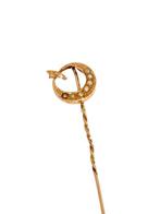 Zonder minimumprijs - Broche - 14 karaat Geel goud Parel -