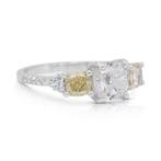 Ring - 18 karaat Witgoud - 2.99ct. tw. Diamant (Natuurlijk), Nieuw