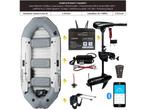 Rubberboot + Elektromotor 62lbs + LiFePO4 Accu 100Ah + Lader, Ophalen, Nieuw, Elektrisch, Overige materialen