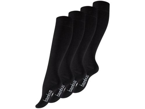 4 paar Bamboe kniekousen - Naadloos - Zwart, Kleding | Heren, Sokken en Kousen, Verzenden