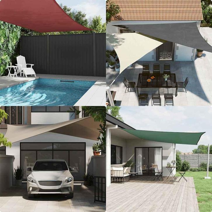 vidaXL Zonnescherm Taupe 7x5x5 m 100% Polyester Oxford, Tuin en Terras, Zonneschermen, Nieuw, Verzenden