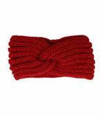 Haarband Winter Twist Knitted Rood - Gebreide Haarband, Nieuw