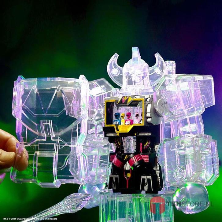 Power Rangers Super Cyborg Cyborg Megazord (Clear) 28 cm, Verzamelen, Film en Tv, Zo goed als nieuw, Verzenden