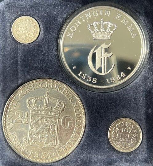 Nederland. 1850 - 1931 Set van Koningin Emma, Wilhelmina, Postzegels en Munten, Munten | Nederland
