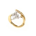 Gouden broche met diamanten | 0,225 ct. (smalle broche), Gebruikt, Overige kleuren, Ophalen of Verzenden, Met edelsteen