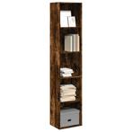 vidaXL Boekenkast 40x30x189 cm bewerkt hout gerookt, Huis en Inrichting, Kasten | Boekenkasten, Minder dan 50 cm, Verzenden, Nieuw