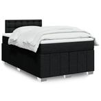 vidaXL Boxspring met matras stof zwart 120x200 cm, Huis en Inrichting, Verzenden, Zwart, Nieuw, Twijfelaar