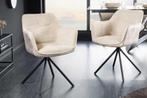 Bureaustoel VERONA champagnebeige fluweel structuurstof met, Ophalen of Verzenden, Nieuw