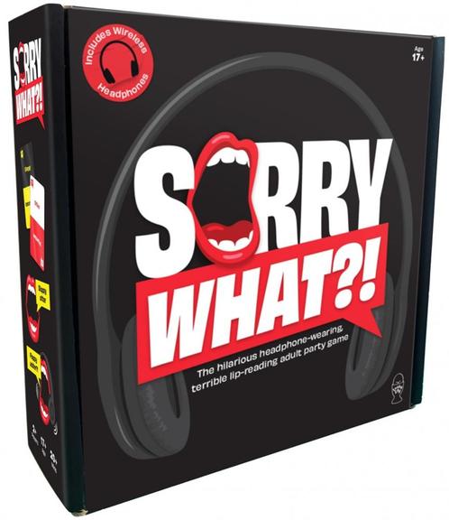 Sorry, What?! - The Bad Lip Reading Party Game | Lucky Egg -, Hobby en Vrije tijd, Gezelschapsspellen | Bordspellen, Nieuw, Verzenden