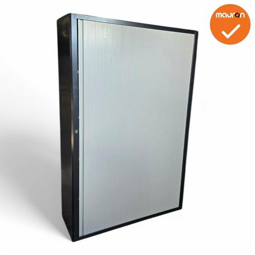 Roldeurkast - Basic - 195x127x45 - Zwart met grijze deur..., Zakelijke goederen, Kantoor en Winkelinrichting | Kantoormeubilair en Inrichting