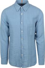 BOSS Relegant Overhemd Linnen Blauw maat 3XL Heren, Verzenden, Nieuw, BOSS