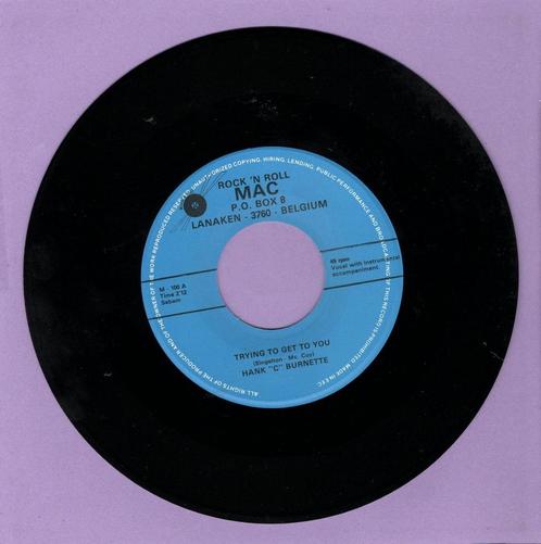 Hank C Burnette – Trying To Get To You / Let Me Play ..., Cd's en Dvd's, Vinyl Singles, Verzenden