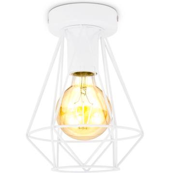 B.K.Licht - Decoratieve witte plafondlamp - Metaal - Industr beschikbaar voor biedingen