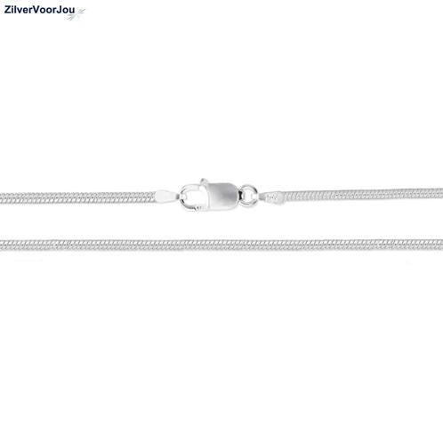 925 Zilveren slang ketting 40 cm 1.5 mm, Sieraden, Tassen en Uiterlijk, Kettingen, Nieuw, Verzenden