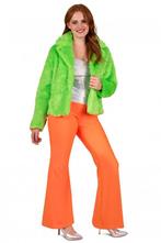 Flared Broek Neon Oranje, Kleding | Dames, Carnavalskleding en Feestkleding, Verzenden, Nieuw