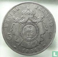 Frankrijk 5 francs 1856 (A - zilver), Postzegels en Munten, Munten | Europa | Niet-Euromunten, Losse munt, Goud, Zilver, Verzenden