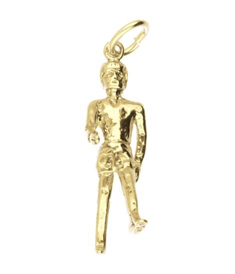 Gouden Wandelaar ketting hanger, Sieraden, Tassen en Uiterlijk, Kettinghangers, Verzenden