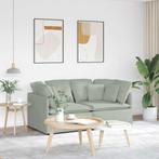 vidaXL Modulaire bank met kussens fluweel lichtgrijs, Huis en Inrichting, Banken | Bankstellen, Verzenden, Nieuw, Stof