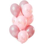 Happy Birthday Ballonnen Roze 30cm 12st, Verzenden, Nieuw