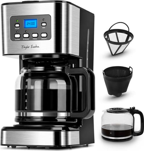 Taylor Swoden Koffiezetapparaat Filterkoffie - Zwart/RVS (U), Witgoed en Apparatuur, Eierkokers, Nieuw, Verzenden