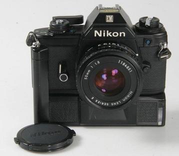 Nikon EM  + Nikon Series E 1.8/50 mm + MD-E motordrive - beschikbaar voor biedingen