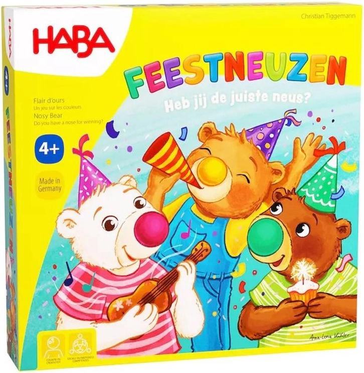 Feestneuzen - Kinderspel | Haba - Kinderspellen, Hobby en Vrije tijd, Gezelschapsspellen | Bordspellen, Nieuw, Verzenden