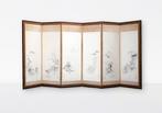 Kamerscherm - Papier, zijde, gelakt hout, koper - Japan -