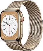 Apple Watch Series 8 45 mm kast van goudkleurig roestvrij, Verzenden, Zo goed als nieuw
