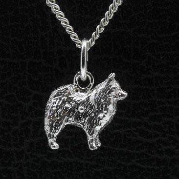 Zilveren Samojeed ketting hanger - klein, Sieraden, Tassen en Uiterlijk, Kettinghangers, Verzenden