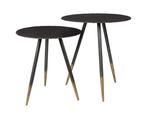 Dutchbone Bijzettafel set van 2 Stalwart | 2300114, Huis en Inrichting, Tafels | Bijzettafels, Ophalen of Verzenden, Nieuw