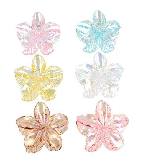 Haarspeld Klemmen Set XL Bloem Lelie 8cm Parelmoer Transp..., Sieraden, Tassen en Uiterlijk, Uiterlijk | Haarverzorging, Verzenden