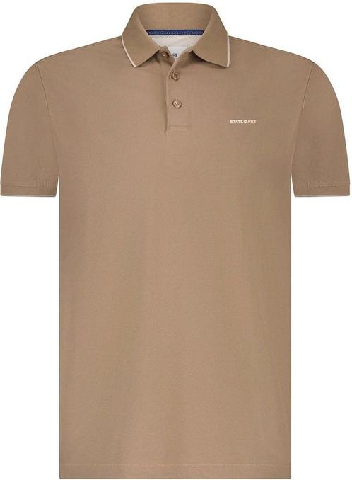 State of Art Poloshirt Piqué Bruin maat 4XL Heren, Kleding | Heren, Polo's, Bruin, Nieuw, Verzenden