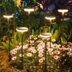 4x Sunflower Solar Tuinlamp Zwart Tuinverlichting, Tuin en Terras, Kunststof, Verzenden, Minder dan 50 watt, Staande lamp