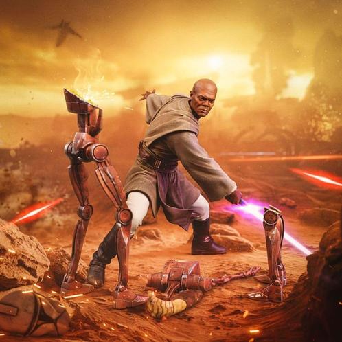 Star Wars Art Scale Statue 1/10 Mace Windu 18 cm, Verzamelen, Star Wars, Nieuw, Ophalen of Verzenden