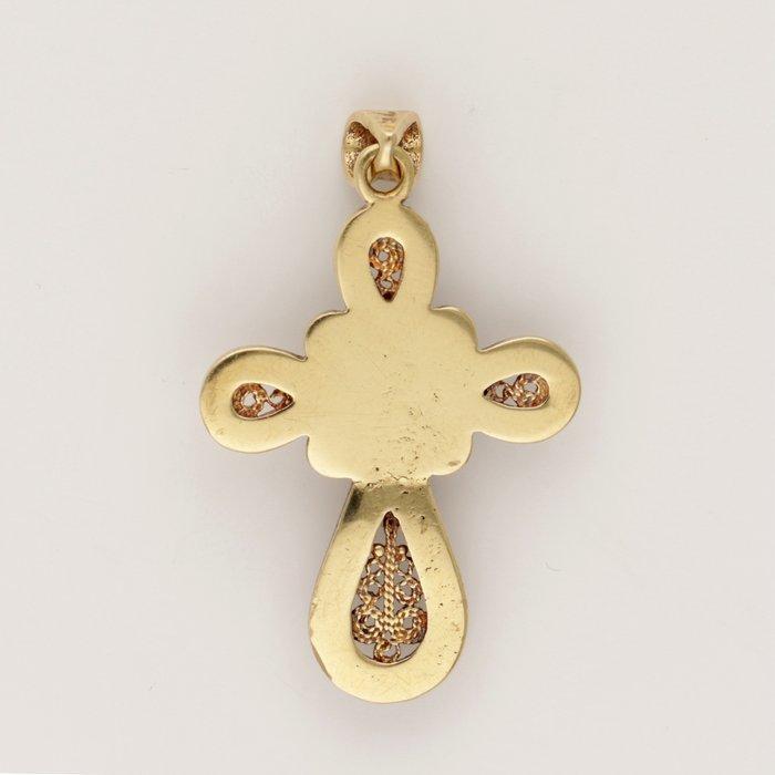 Zonder Minimumprijs - Hanger - 18 karaat Geel goud - Parel -, Sieraden, Tassen en Uiterlijk, Antieke sieraden