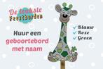 Geboortebord Giraf groen geboorteborden huren jongen, meisje, Kinderen en Baby's, Kraamcadeaus en Geboorteborden, Ophalen, Zo goed als nieuw