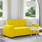 vidaXL Tweezitsbank 140 cm fluweel geel, Huis en Inrichting, Banken | Bankstellen, Verzenden, Nieuw, Tweepersoons, Stof