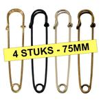 Fako Bijoux® - Sierspeld / Sjaalspeld - Classic - 75mm - Set, Sieraden, Tassen en Uiterlijk, Broches, Verzenden, Nieuw