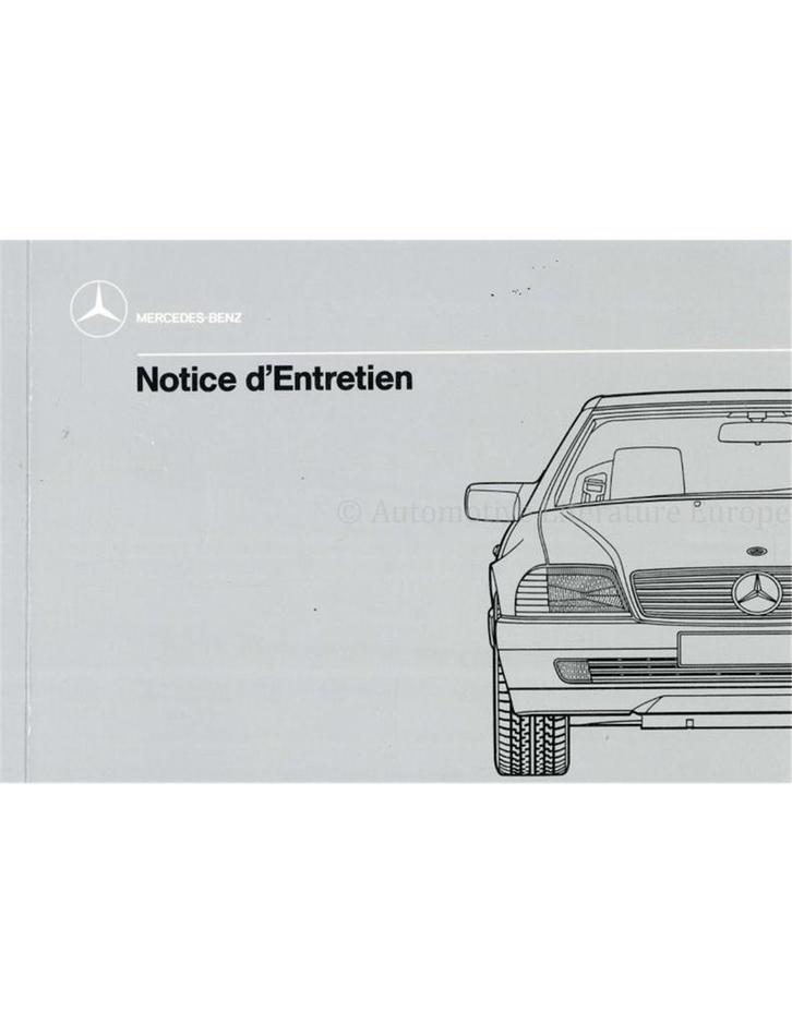 1989 MERCEDES BENZ SL KLASSE INSTRUCTIEBOEKJE FRANS, Auto diversen, Handleidingen en Instructieboekjes