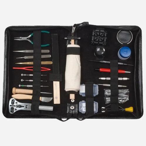 Gereedschapset 23-delig in zwarte etui, Sieraden, Tassen en Uiterlijk, Horloges | Heren, Nieuw, Verzenden