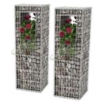 Schanskorf paal/plantenbak staal 50x50x160 cm 2st