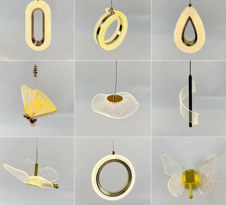 Nordic LED Hanglamp – Moderne Plafondlamp Aluminium Acryl, Huis en Inrichting, Lampen | Hanglampen, Nieuw, Verzenden